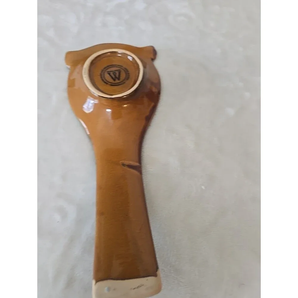 Owl Shaped Spoon Rest Meritage Ceramic Kitchen Cooking Gift